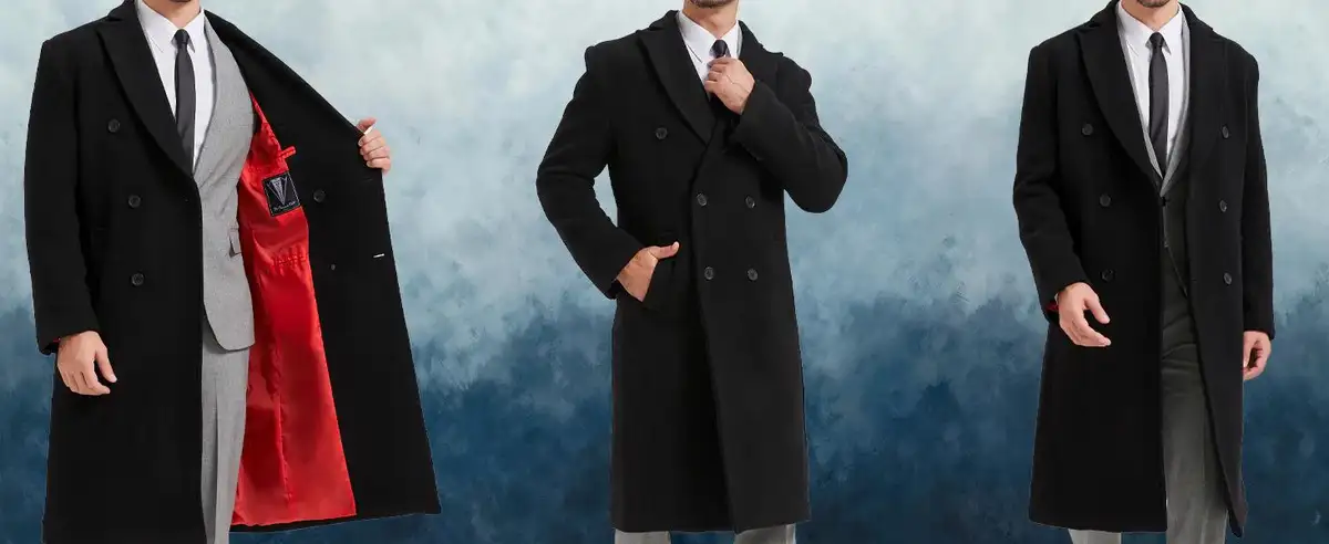 Double-Breasted Wool Overcoat - Image 1